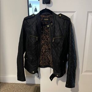 Georgiou Studio Quilted Black Leather Jacket